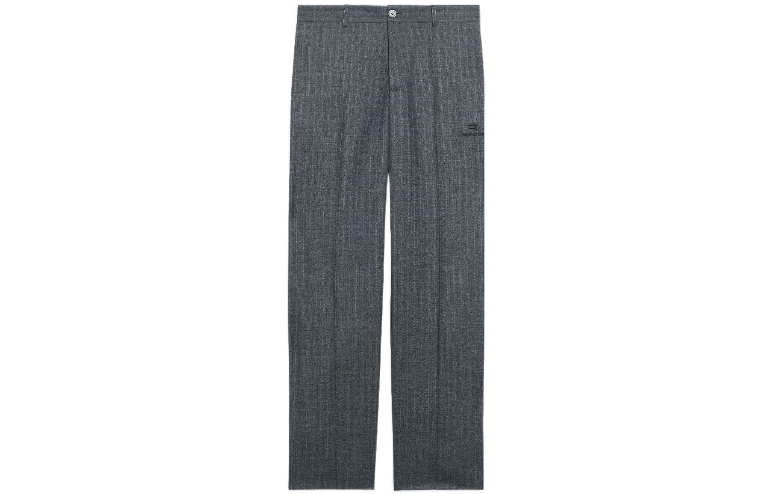 Balenciaga SS22  Grey Welsh Plaid Casual Pants. 675406TGT151240