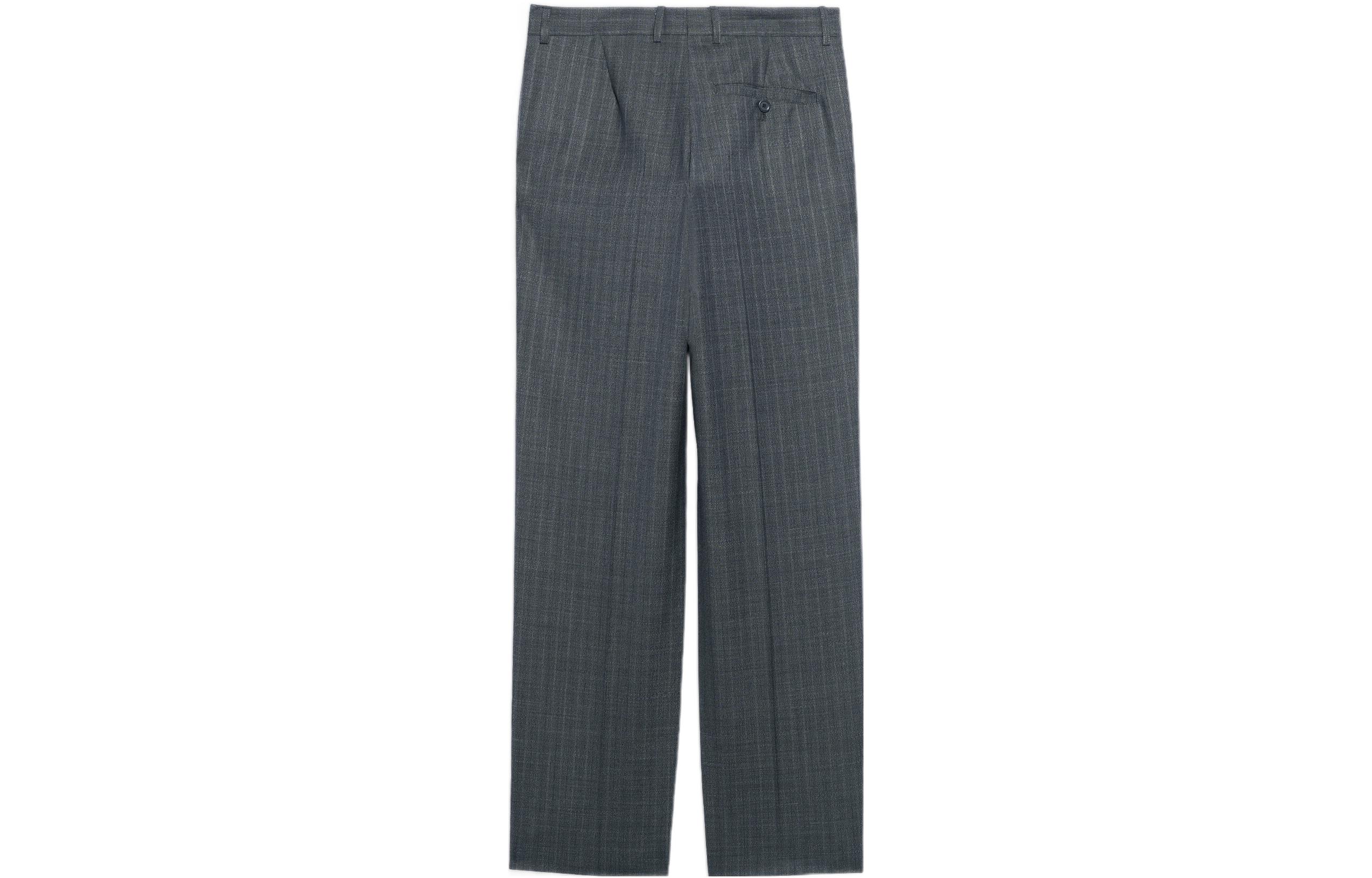 Lookbook 발렌시아가 SS22 그레이 웰시 체크 캐주얼 팬츠. 675406TGT151240