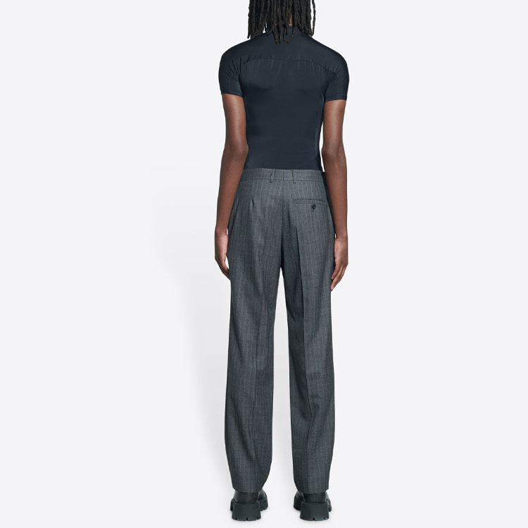 Purchase 발렌시아가 SS22 그레이 웰시 체크 캐주얼 팬츠. 675406TGT151240