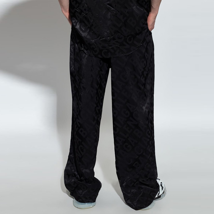 Purchase Balenciaga SS22 經典標誌彈性腰休閒長褲 黑色. 658883TLO581000