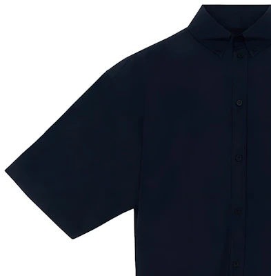 Balenciaga SS22 Kemeja Lengan Pendek Navy Logo Bordir Regular Fit 675643TYB184100 Sizing Balenciaga SS22 Kemeja Lengan Pendek Navy Logo Bordir Regular Fit 675643TYB184100