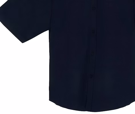 Balenciaga SS22 Kemeja Lengan Pendek Navy Logo Bordir Regular Fit 675643TYB184100 Cheap Balenciaga SS22 Kemeja Lengan Pendek Navy Logo Bordir Regular Fit 675643TYB184100
