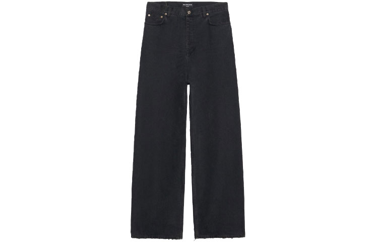 Balenciaga SS22  Loose Fit Distressed Grey Logo Straight Jeans. 675230TIWA21440 圖 2