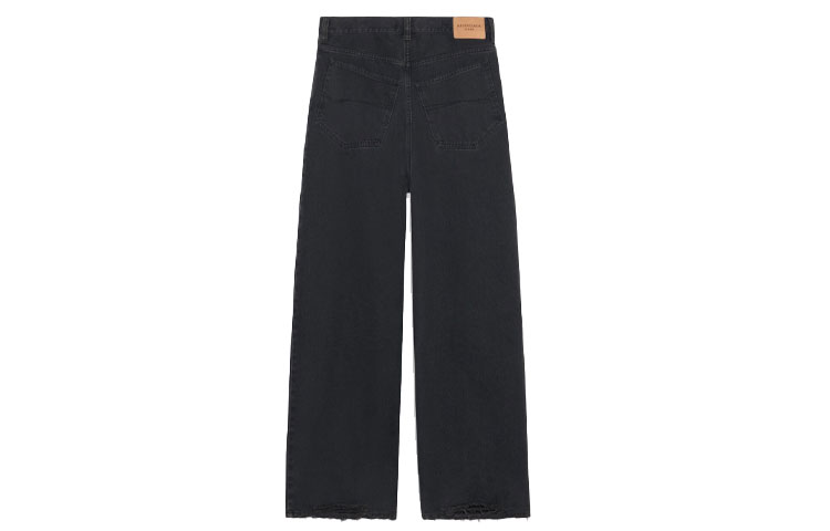 Balenciaga SS22  Loose Fit Distressed Grey Logo Straight Jeans. 675230TIWA21440 圖 3