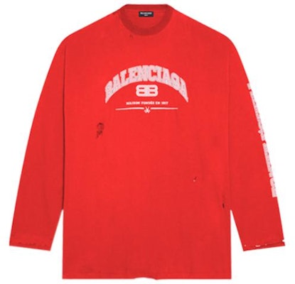 Balenciaga SS22 Loose Fit Logo Solid Color Long Sleeve Tee. 681046TLVJ10644 Order Balenciaga SS22 Loose Fit Logo Solid Color Long Sleeve Tee. 681046TLVJ10644