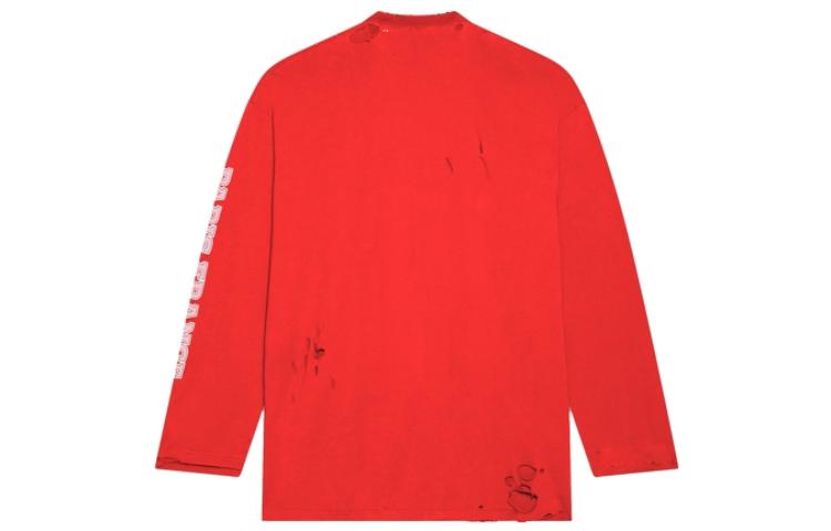 Lookbook Balenciaga SS22  Loose Fit Logo Solid Color Long Sleeve Tee. 681046TLVJ10644