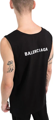 巴黎世家 SS22 黑色宽松刺绣标志无袖上衣 697880TMVM31070 Purchase 巴黎世家 SS22 黑色宽松刺绣标志无袖上衣 697880TMVM31070