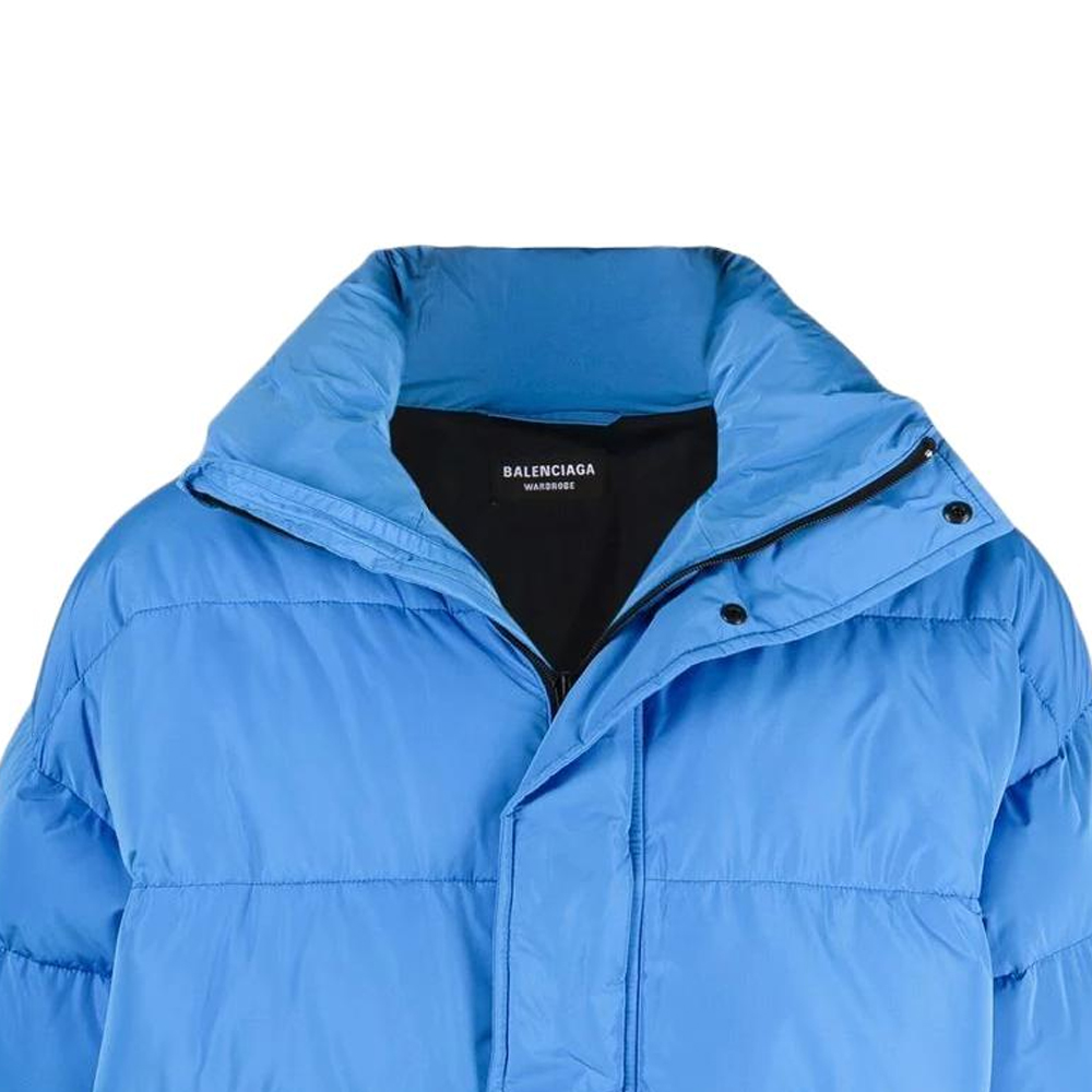 Details for 巴黎世家 SS22 宽松版蓝色连帽羽绒夹克 642228TFO044011