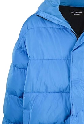 巴黎世家 SS22 宽松版蓝色连帽羽绒夹克 642228TFO044011 Sizing 巴黎世家 SS22 宽松版蓝色连帽羽绒夹克 642228TFO044011