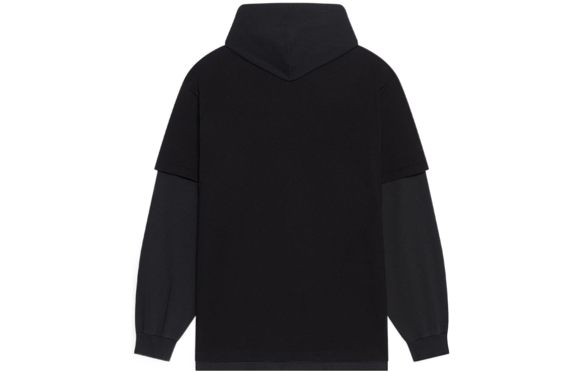 Lookbook Balenciaga SS22  Oversized Slimp Art Print Double-Layer Hoodie Black. 681029TLVF11069