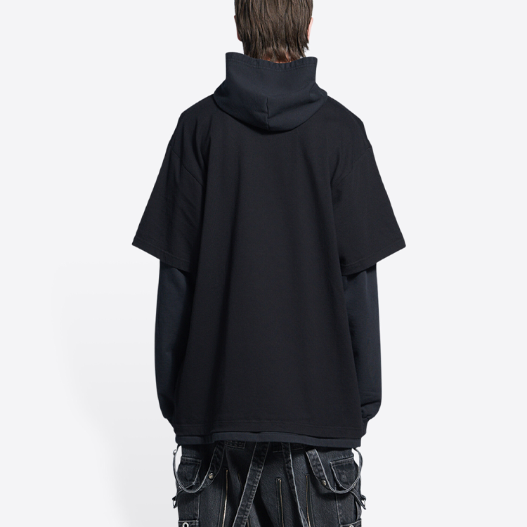 Purchase Balenciaga SS22  Oversized Slimp Art Print Double-Layer Hoodie Black. 681029TLVF11069