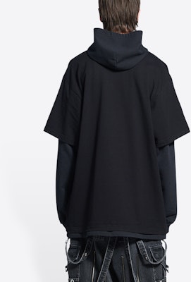 Balenciaga SS22 Oversized Slimp Art Print Double-Layer Hoodie Black. 681029TLVF11069 Purchase Balenciaga SS22 Oversized Slimp Art Print Double-Layer Hoodie Black. 681029TLVF11069