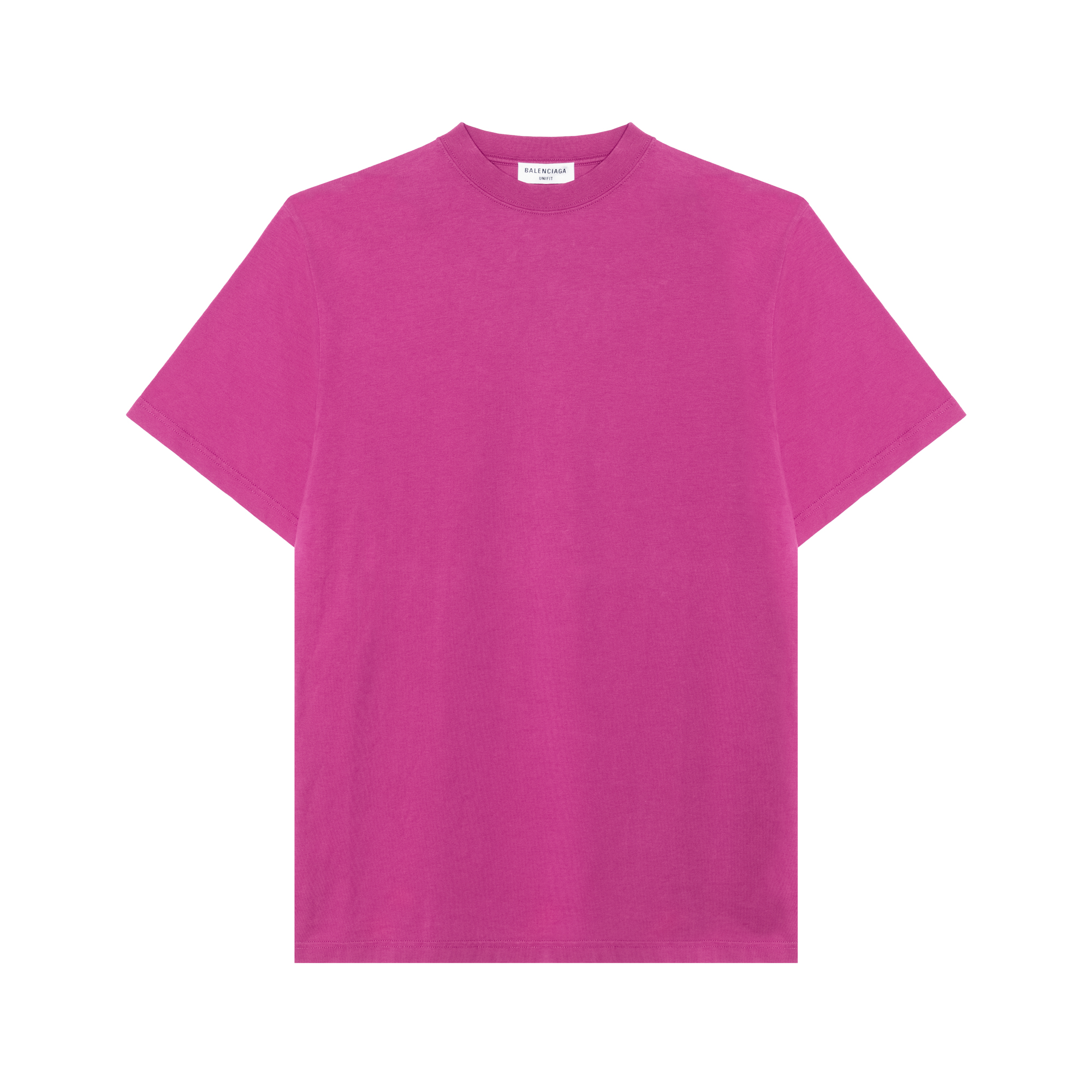 Balenciaga SS22  Solid Color Cotton T-Shirt in Pink. 681045TLVH90536