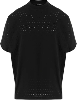 발렌시아가 SS22 솔리드 컬러 홀로우 아웃 반팔 티셔츠 블랙 694576TMVD41000 Buy 발렌시아가 SS22 솔리드 컬러 홀로우 아웃 반팔 티셔츠 블랙 694576TMVD41000