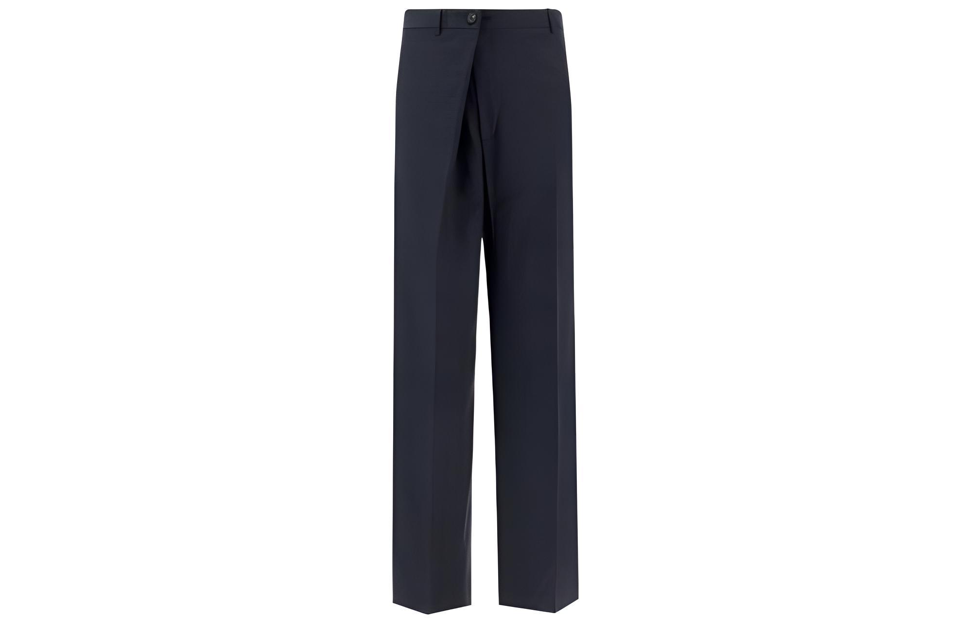 Balenciaga SS22  Solid Color Straight-Leg Casual Pants Grey 675444TKT301240