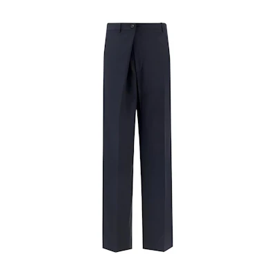 Balenciaga SS22 Solid Color Straight-Leg Casual Pants Grey 675444TKT301240