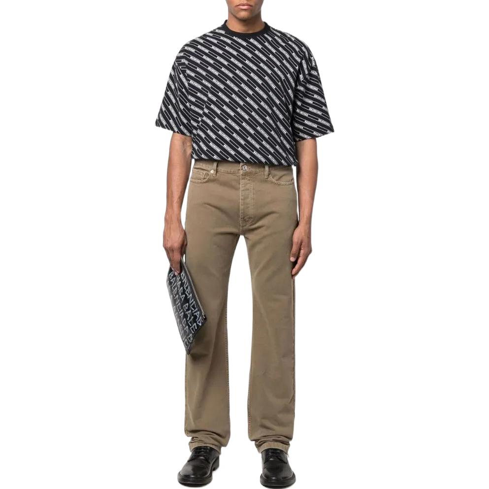 Balenciaga SS22  Straight Fit Casual Jeans Khaki Color 681707TJW942602 圖 3