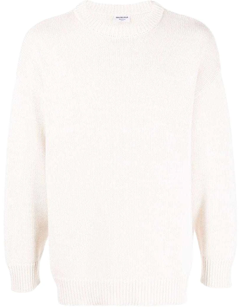 balenciaga-ss-22-white-knit-crewneck-long-sleeve-sweater-683303-t32300980