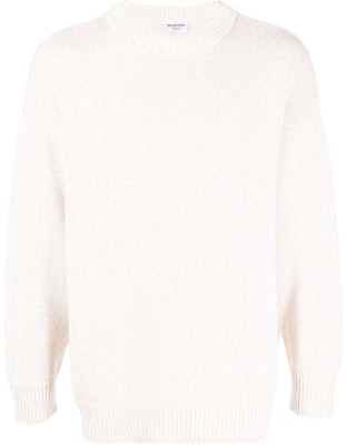 巴黎世家SS22白色针织长袖圆领毛衣。 683303T32300980 Buy 巴黎世家SS22白色针织长袖圆领毛衣。 683303T32300980