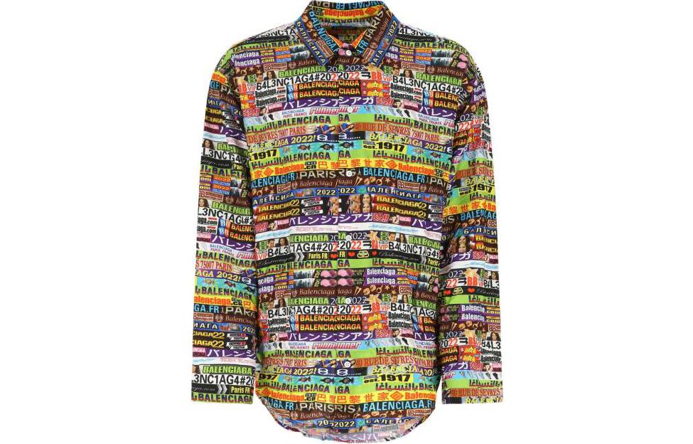 Order Balenciaga SS22 全印花標誌長袖襯衫 多色款 681812TML178470