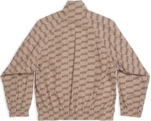 Balenciaga SS22 Jaket Zip-Up Coklat Unisex Logo Penuh Potongan Longgar. 704495TML369378 Lookbook Balenciaga SS22 Jaket Zip-Up Coklat Unisex Logo Penuh Potongan Longgar. 704495TML369378