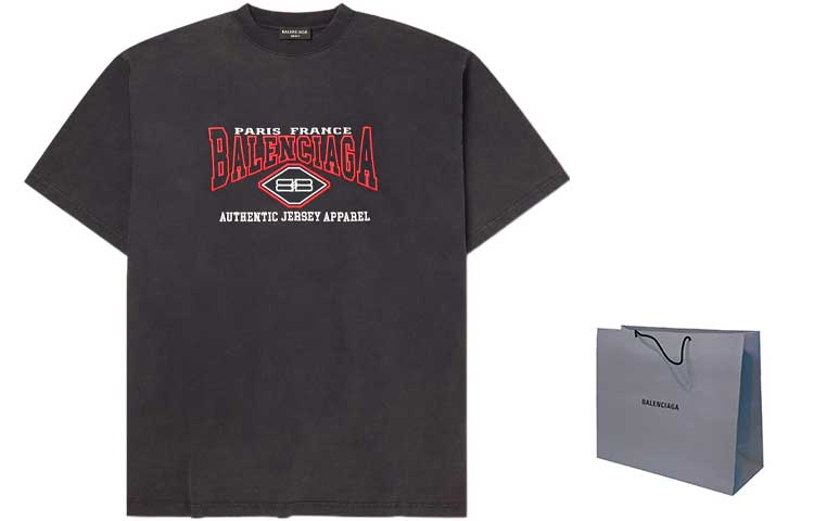 Balenciaga SS22 Batman Logo Vintage Washed T-Shirt Black 694576TMVA91000 圖 4