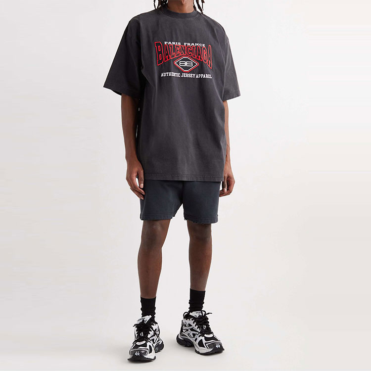 Balenciaga SS22 Batman Logo Vintage Washed T-Shirt Black 694576TMVA91000 圖 5