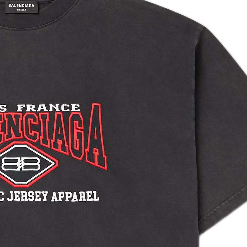 Balenciaga SS22 Batman Logo Vintage Washed T-Shirt Black 694576TMVA91000 圖 9