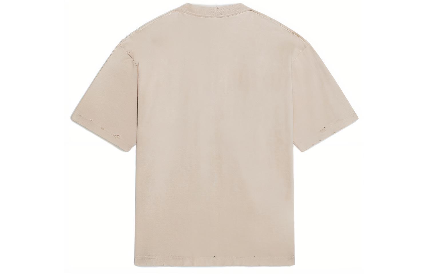 Balenciaga SS22 Beige Logo Embroidered Crewneck T-Shirt . 612966TLVN69661 圖 3