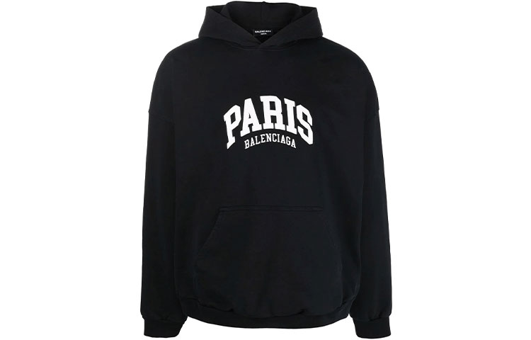 Balenciaga SS22 Black Colorblock Logo Embroidered Sweatshirt Unisex Regular Fit. 674986TLVL81070 圖 2