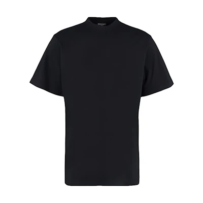 Balenciaga SS22 Black Crewneck Short Sleeve Regular Fit T-Shirt . 681045TLVH91070