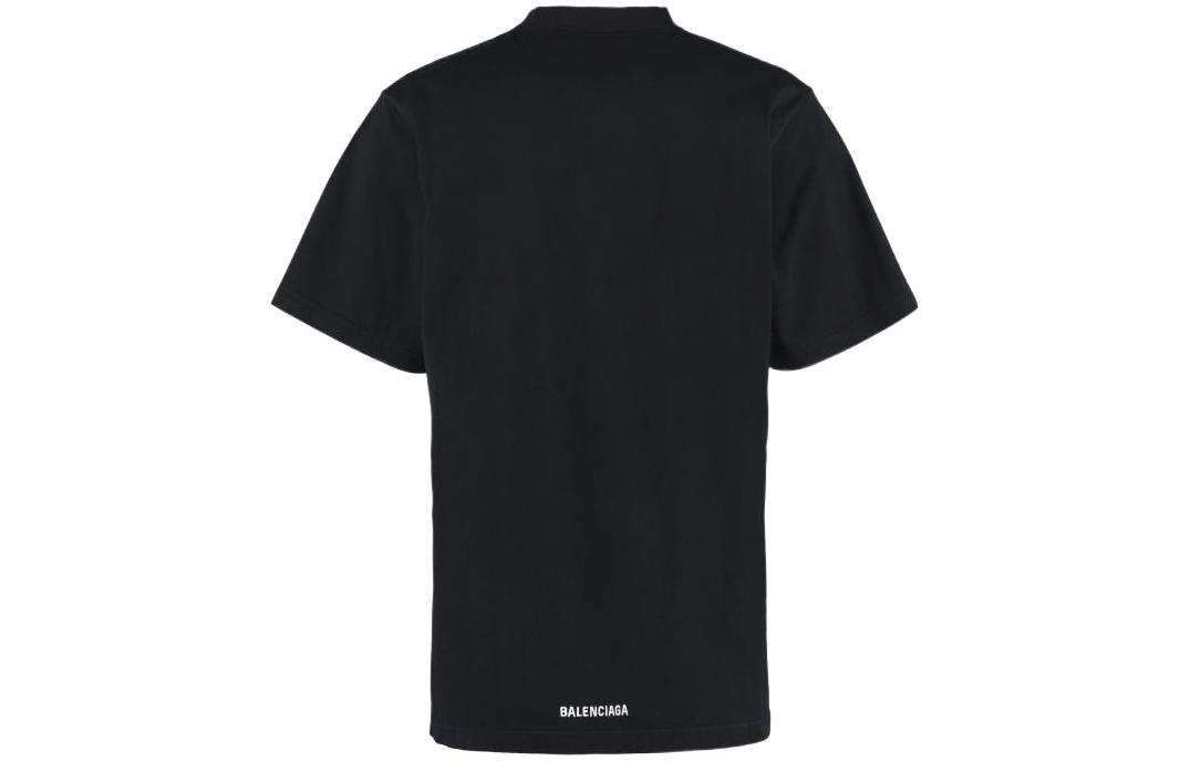 Balenciaga SS22 Black Crewneck Short Sleeve Regular Fit T-Shirt . 681045TLVH91070 圖 3