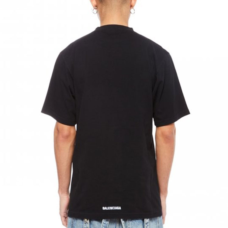 Balenciaga SS22 Black Crewneck Short Sleeve Regular Fit T-Shirt . 681045TLVH91070 圖 5
