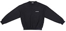 Order Balenciaga SS22 Baju Sejuk Crewneck Logo Hitam Unisex 697869TMVF51070