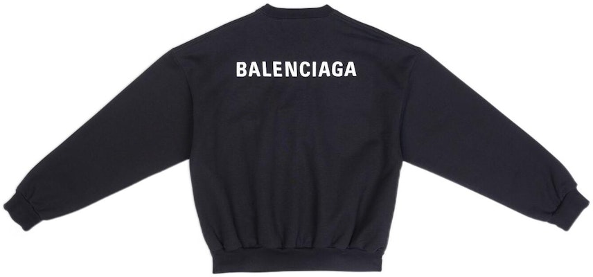 Balenciaga SS22 Baju Sejuk Crewneck Logo Hitam Unisex 697869TMVF51070 Lookbook Balenciaga SS22 Baju Sejuk Crewneck Logo Hitam Unisex 697869TMVF51070