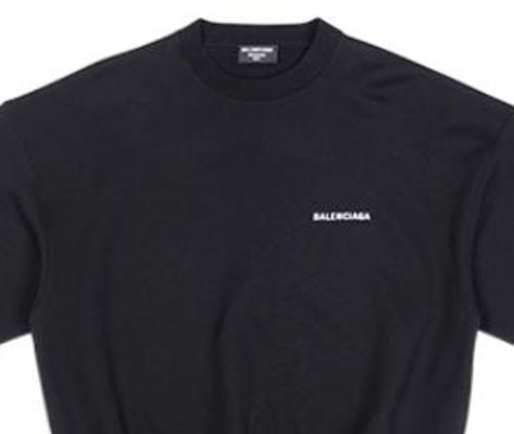 Balenciaga SS22 Baju Sejuk Crewneck Logo Hitam Unisex 697869TMVF51070 Sizing Balenciaga SS22 Baju Sejuk Crewneck Logo Hitam Unisex 697869TMVF51070