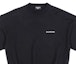 Sizing Balenciaga SS22 Baju Sejuk Crewneck Logo Hitam Unisex 697869TMVF51070