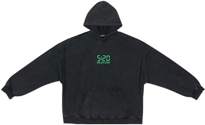 巴黎世家SS22黑色字母数字印花宽松连帽衫男女款. 674986TMVL63425 Order 巴黎世家SS22黑色字母数字印花宽松连帽衫男女款. 674986TMVL63425