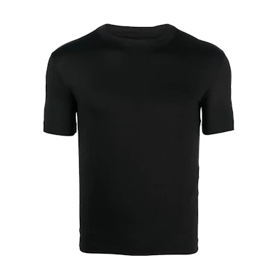 Balenciaga SS22 Black Solid Color Crewneck Short Sleeve T-Shirt. 720458TNVI21000