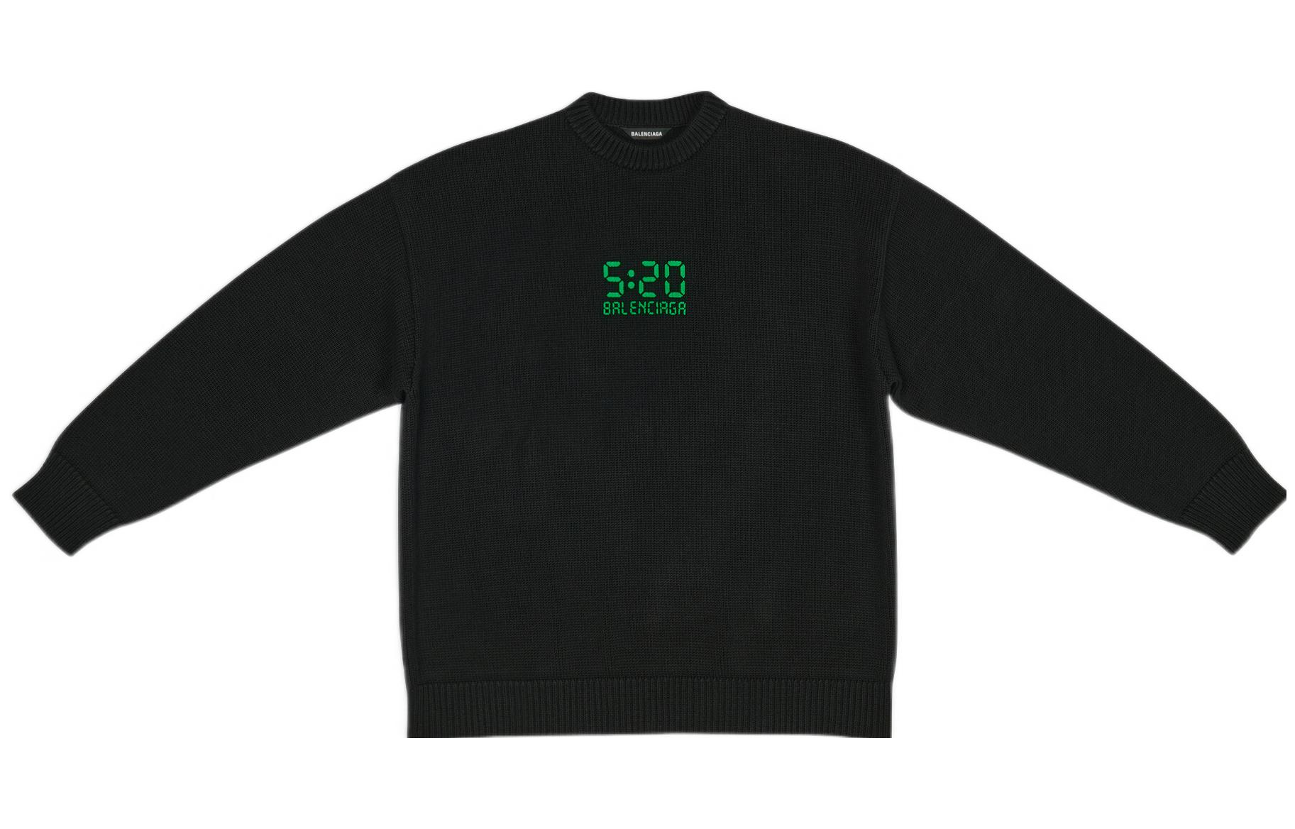 Order バレンシアガ SS22 ブラック ユニセックス クルーネック スウェットシャツ デジタルプリント. 705146T32541000