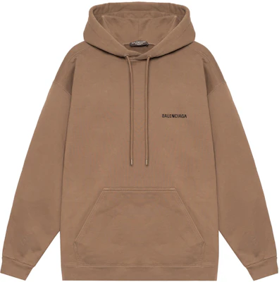 Balenciaga SS22 Brown Logo Print Hoodie Casual Sweatshirt. 600583TMVF57761 Buy Balenciaga SS22 Brown Logo Print Hoodie Casual Sweatshirt. 600583TMVF57761