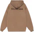 Lookbook Balenciaga SS22 Brown Logo Print Hoodie Casual Sweatshirt. 600583TMVF57761