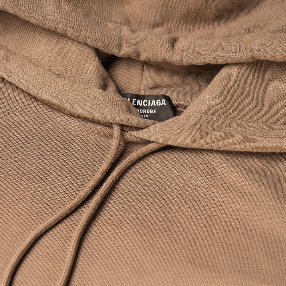 Purchase Balenciaga SS22 Brown Logo Print Hoodie  Casual Sweatshirt. 600583TMVF57761