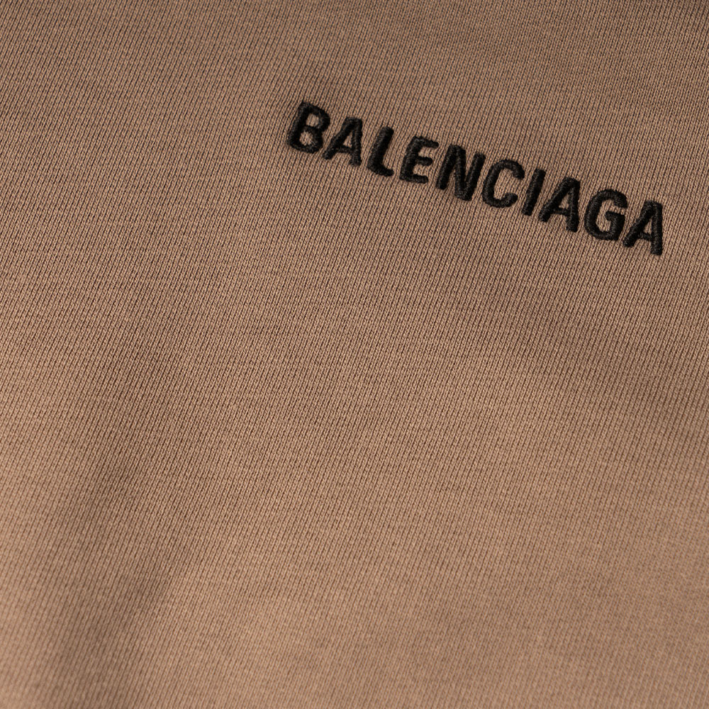 Details for Balenciaga SS22 Brown Logo Print Hoodie  Casual Sweatshirt. 600583TMVF57761