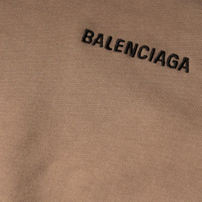 Balenciaga SS22 Brown Logo Print Hoodie Casual Sweatshirt. 600583TMVF57761 Details for Balenciaga SS22 Brown Logo Print Hoodie Casual Sweatshirt. 600583TMVF57761