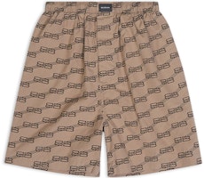 Balenciaga SS22 Brown Monogram Printed Casual Shorts for Men. 672410TML369378 Balenciaga SS22 Brown Monogram Printed Casual Shorts for Men. 672410TML369378