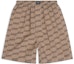 Buy Seluar Pendek Santai Lelaki Balenciaga SS22 Coklat Monogram. 672410TML369378