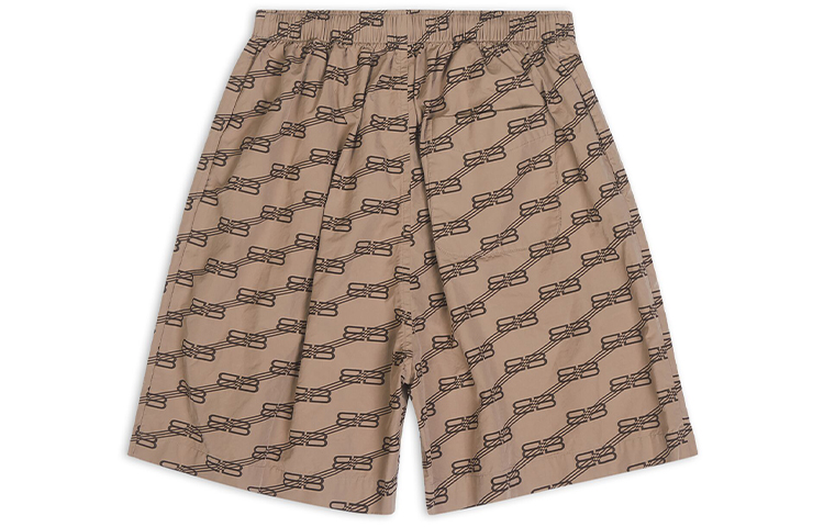 Lookbook Seluar Pendek Santai Lelaki Balenciaga SS22 Coklat Monogram. 672410TML369378