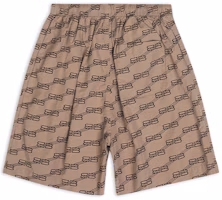 Lookbook Balenciaga SS22 Brown Monogram Printed Casual Shorts for Men. 672410TML369378