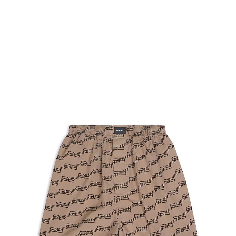 Details for Seluar Pendek Santai Lelaki Balenciaga SS22 Coklat Monogram. 672410TML369378